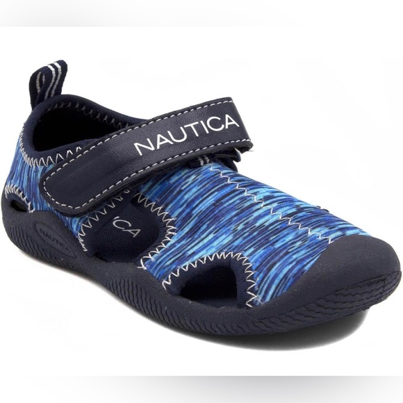 Gently Used Nautica Kids Water Shoe Closed-Toe Sport Sandal in Kettle Gulf Blue - Picture 2 of 14